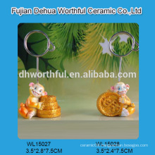 Novel polyresin animal card holder for factory direct sales